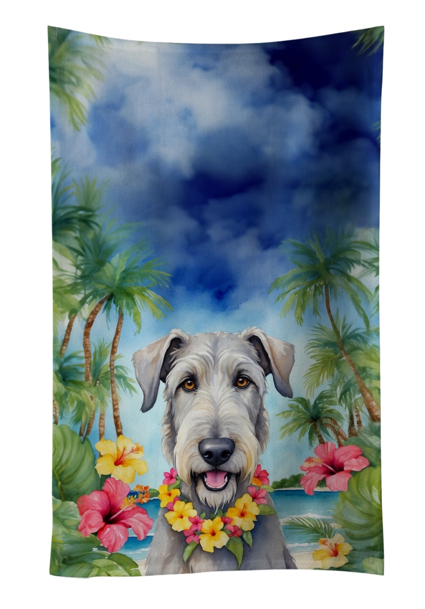 DAC6454KTWL 25 x 15 in. Irish Wolfhound Luau Kitchen Towel