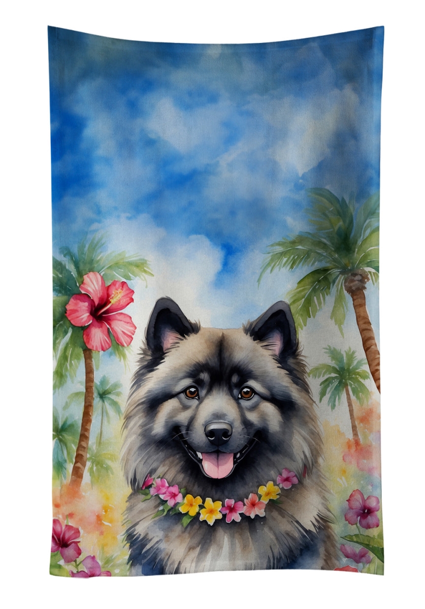 DAC6458KTWL 25 x 15 in. Keeshond Luau Kitchen Towel