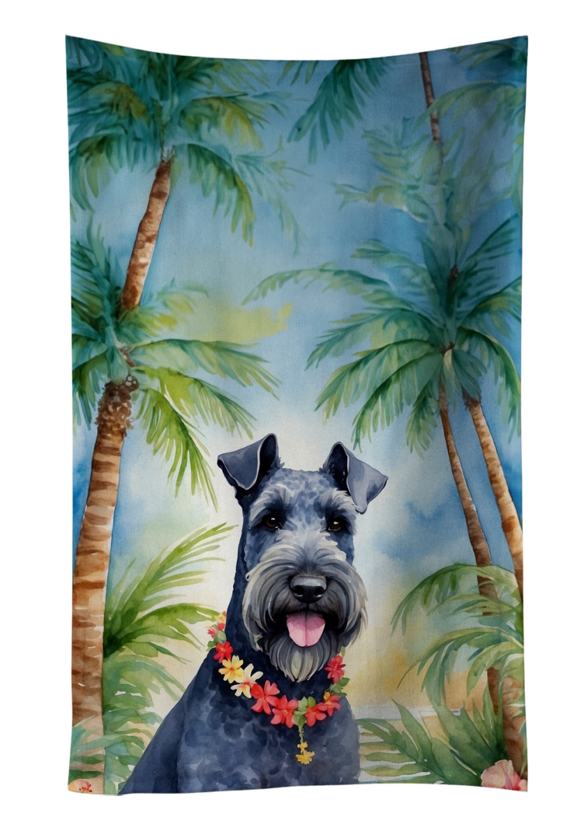DAC6459KTWL 25 x 15 in. Kerry Blue Terrier Luau Kitchen Towel