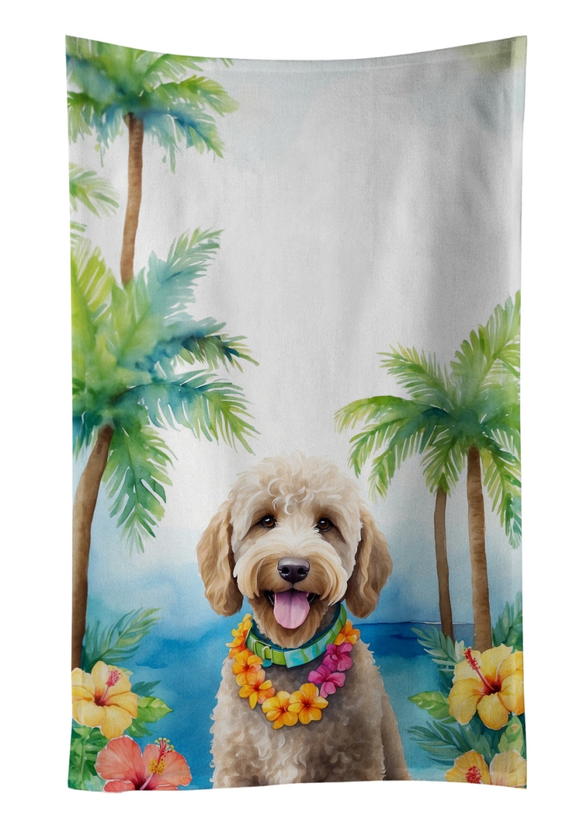 DAC6463KTWL 25 x 15 in. Labradoodle Luau Kitchen Towel