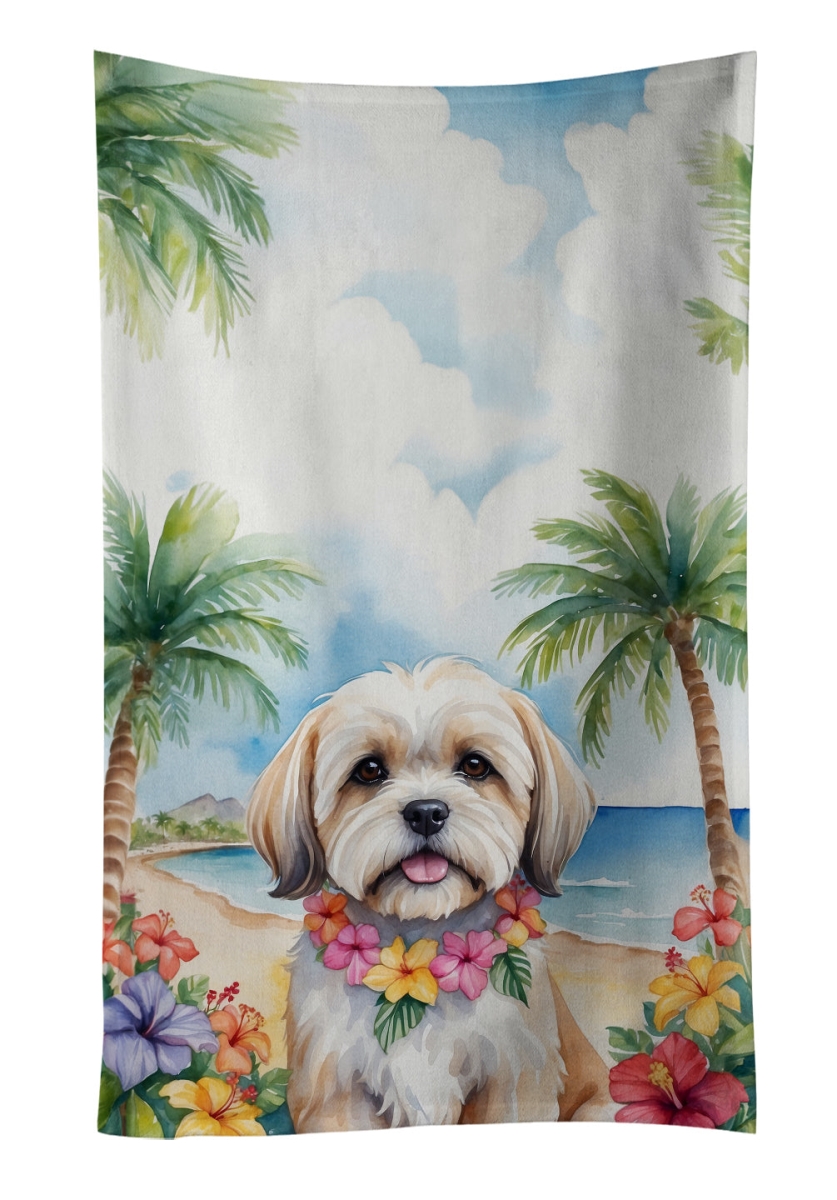 DAC6469KTWL 25 x 15 in. Lhasa Apso Luau Kitchen Towel
