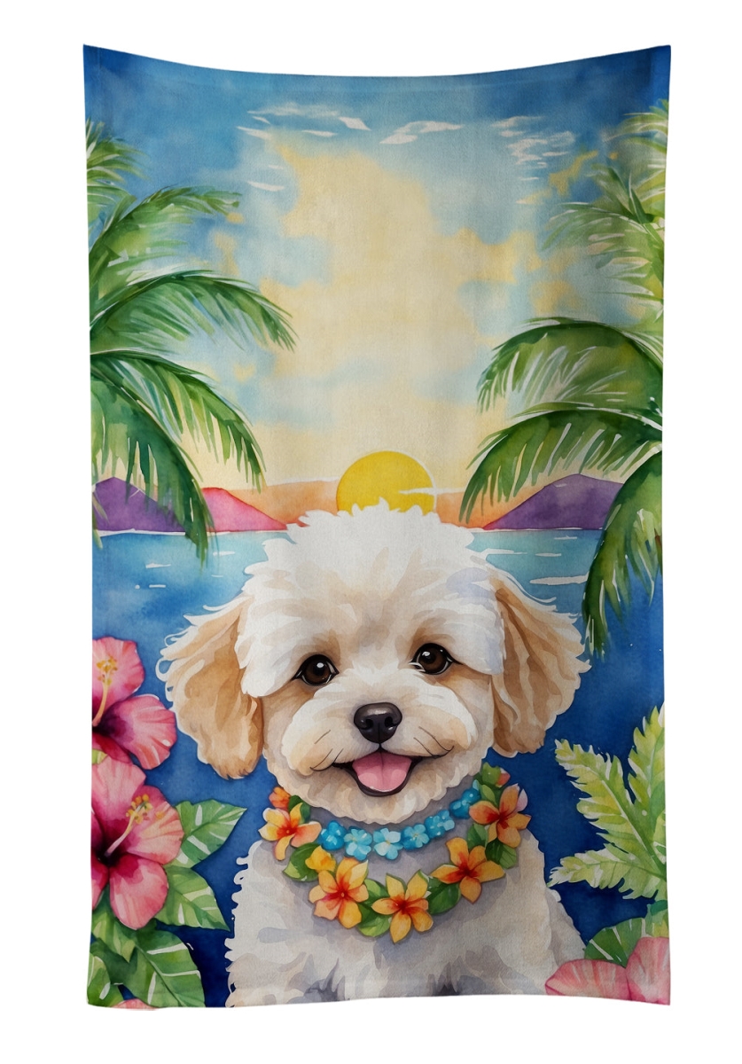 DAC6473KTWL 25 x 15 in. Maltipoo Luau Kitchen Towel
