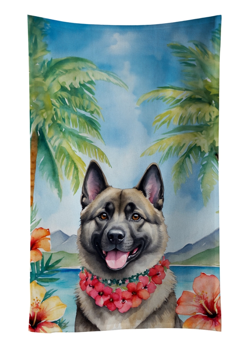 DAC6481KTWL 25 x 15 in. Norwegian Elkhound Luau Kitchen Towel