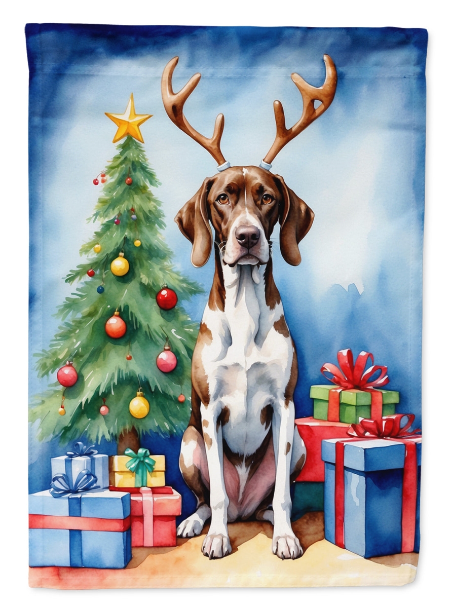 DAC7840CHF 40 x 28 in. Pointer Christmas Reindeer House Flag