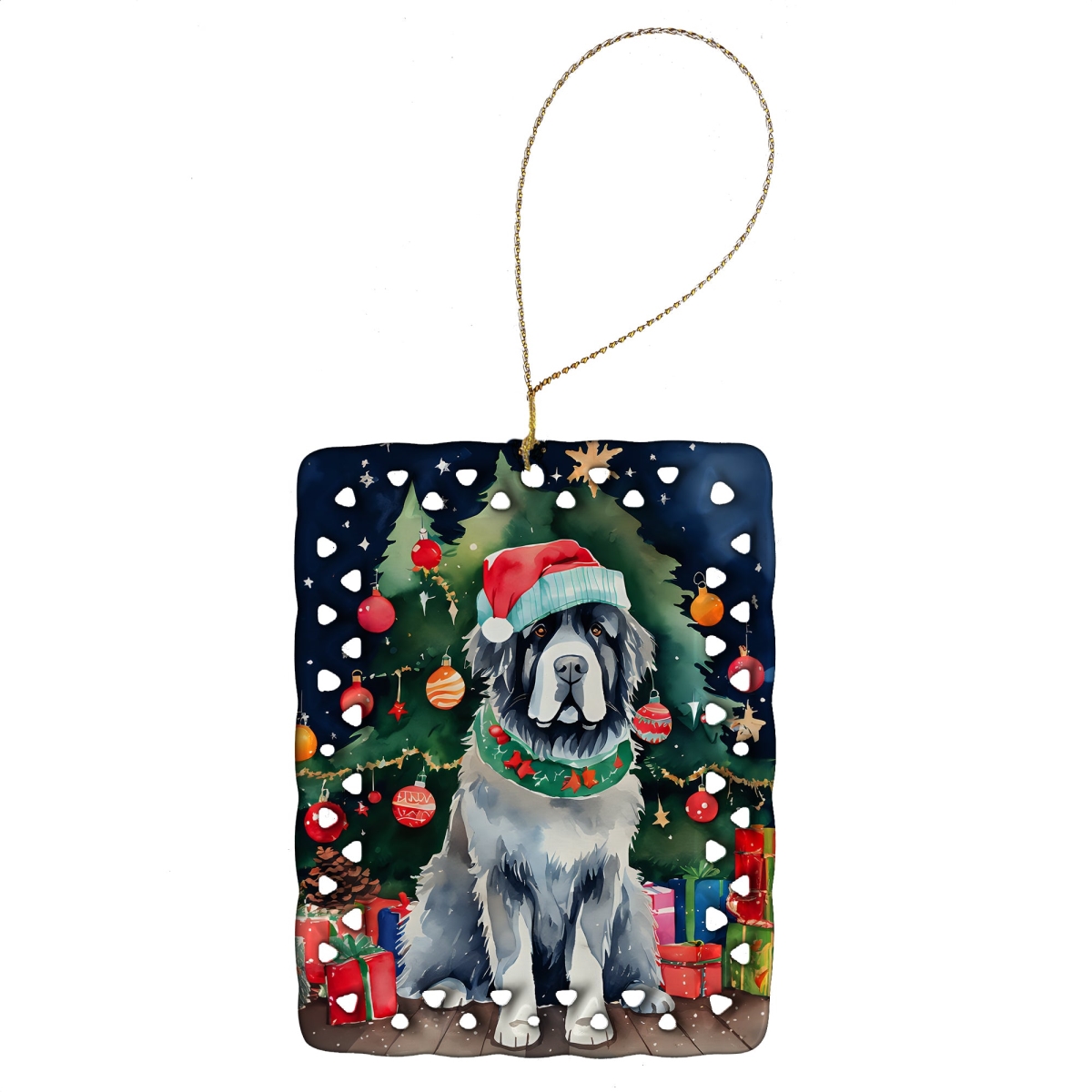 DAC3530CO2 3.4 x 2.6 in.  foundland Christmas Porcelain Ornament