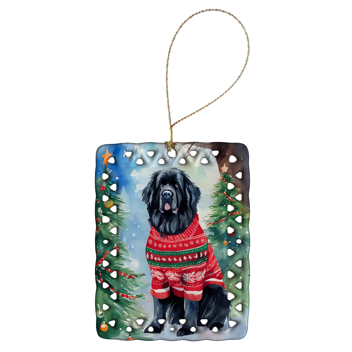 DAC3531CO2 3.4 x 2.6 in.  foundland Christmas Porcelain Ornament