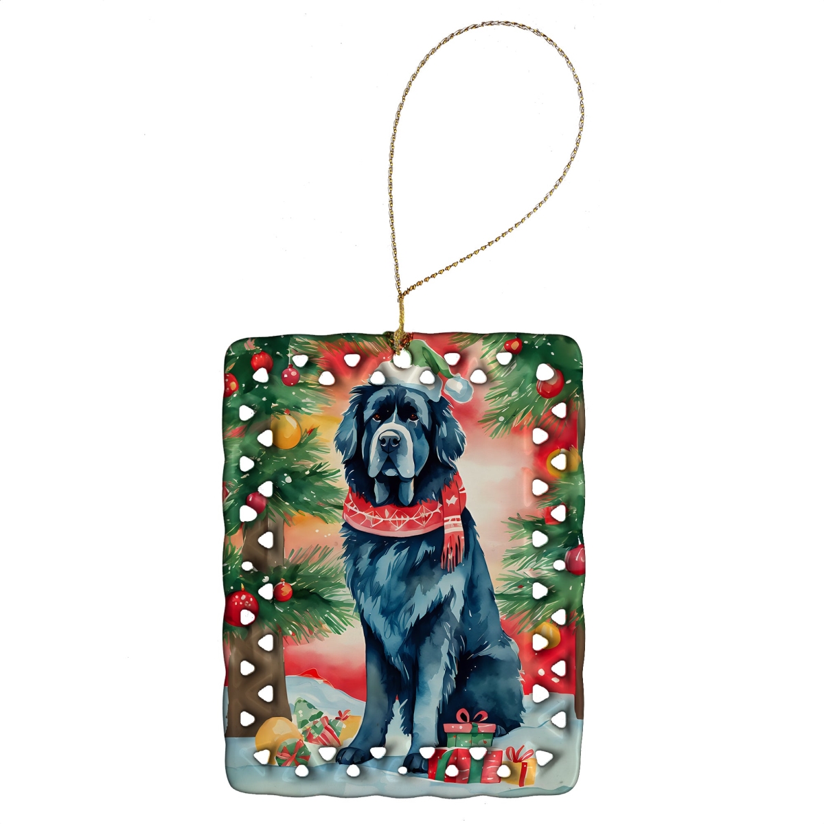 DAC3532CO2 3.4 x 2.6 in.  foundland Christmas Porcelain Ornament