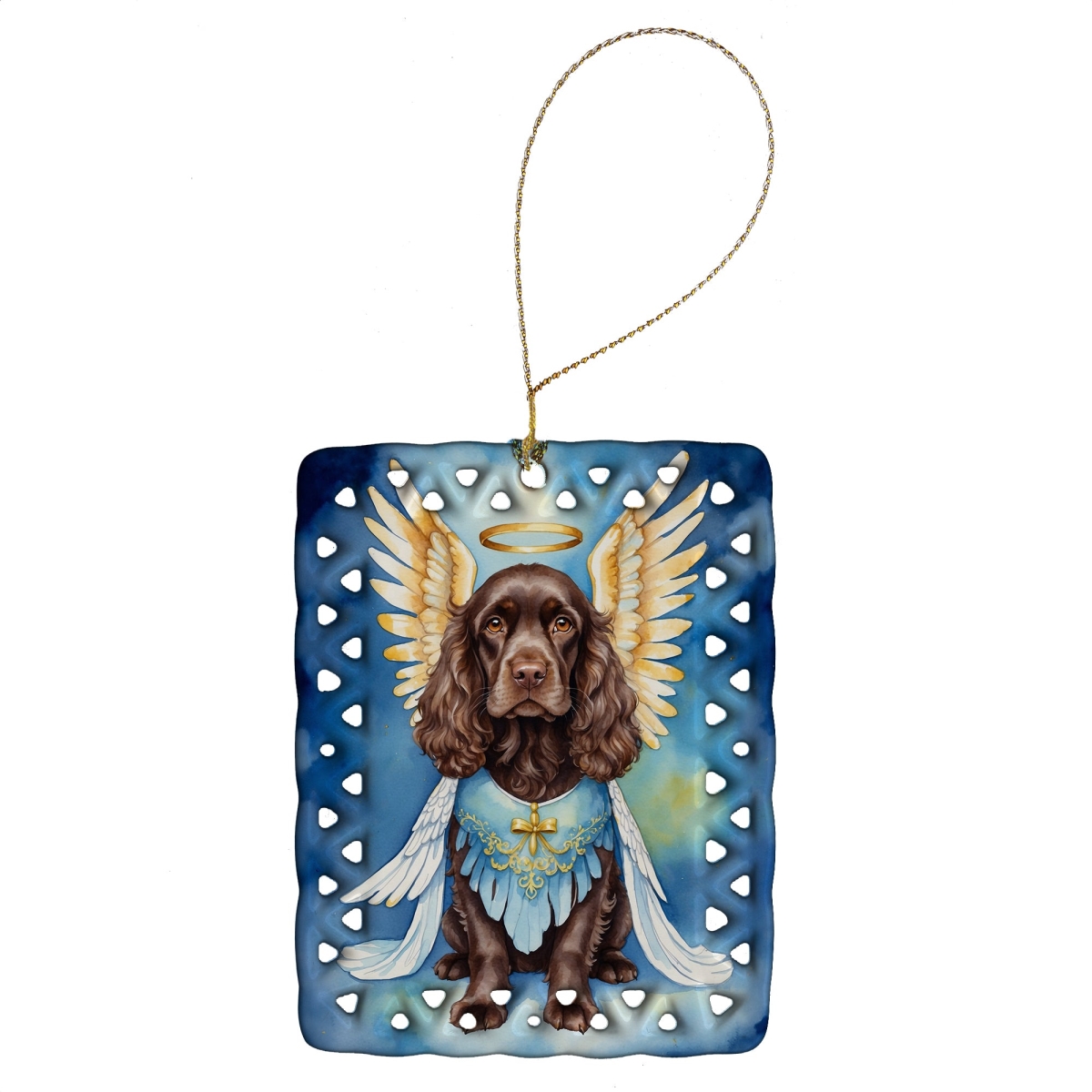 DAC6982CO2 3.4 x 2.6 in. Cocker Spaniel My Angel Porcelain Ornament