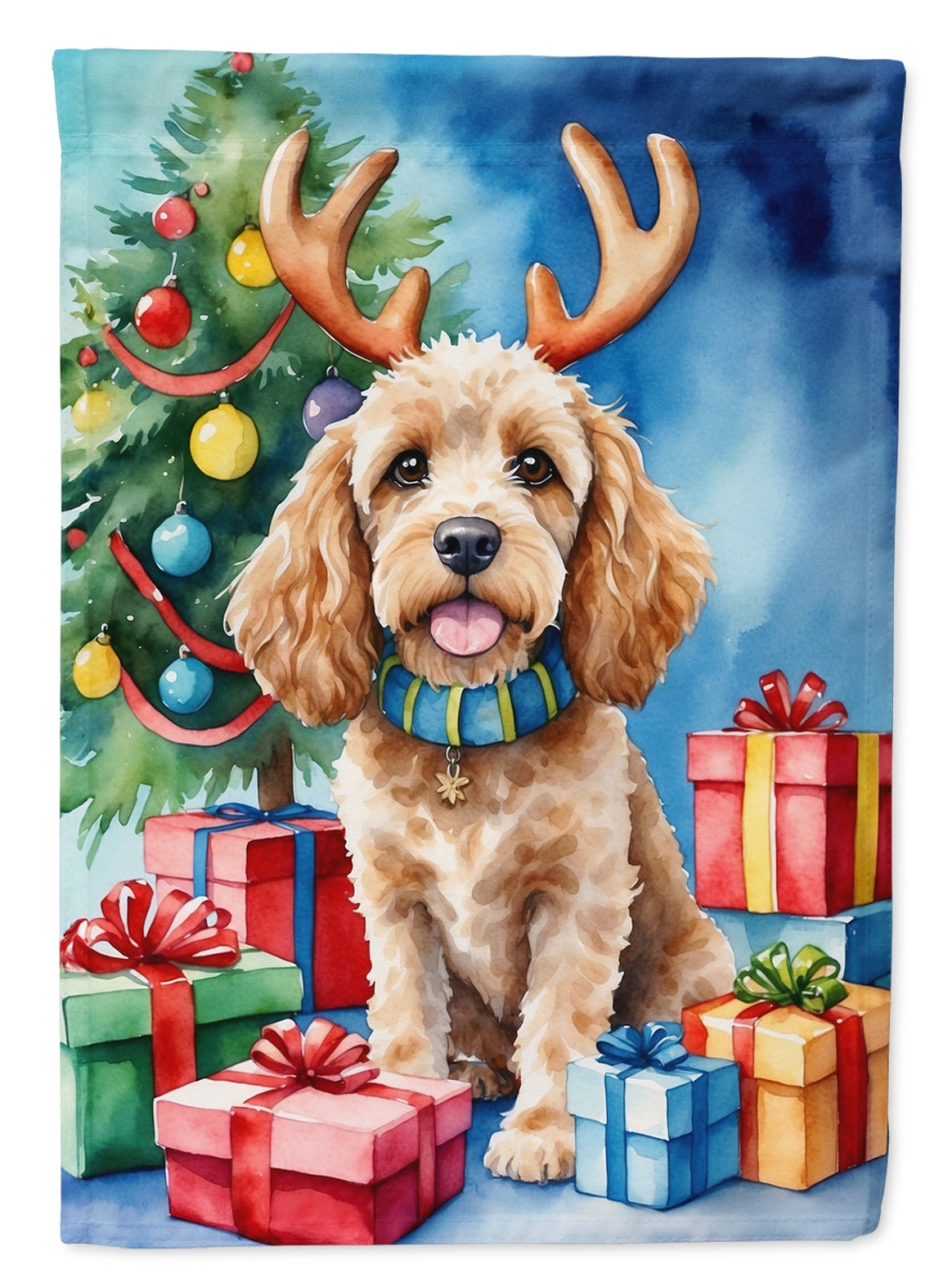 DAC7760GF 15.5 x 11.25 in. Cockapoo Christmas Reindeer Garden Flag