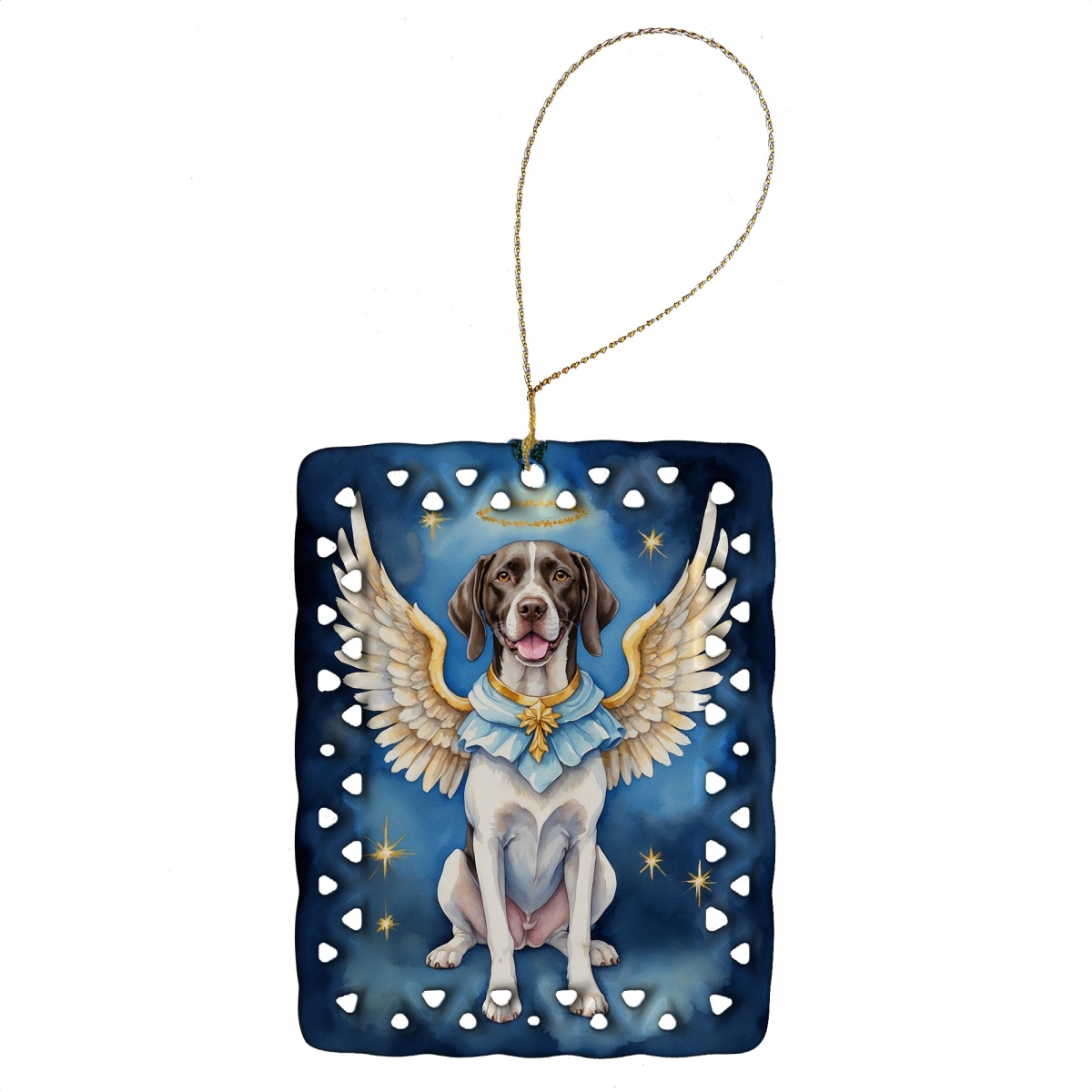 DAC7052CO2 3.4 x 2.6 in. Pointer My Angel Porcelain Ornament