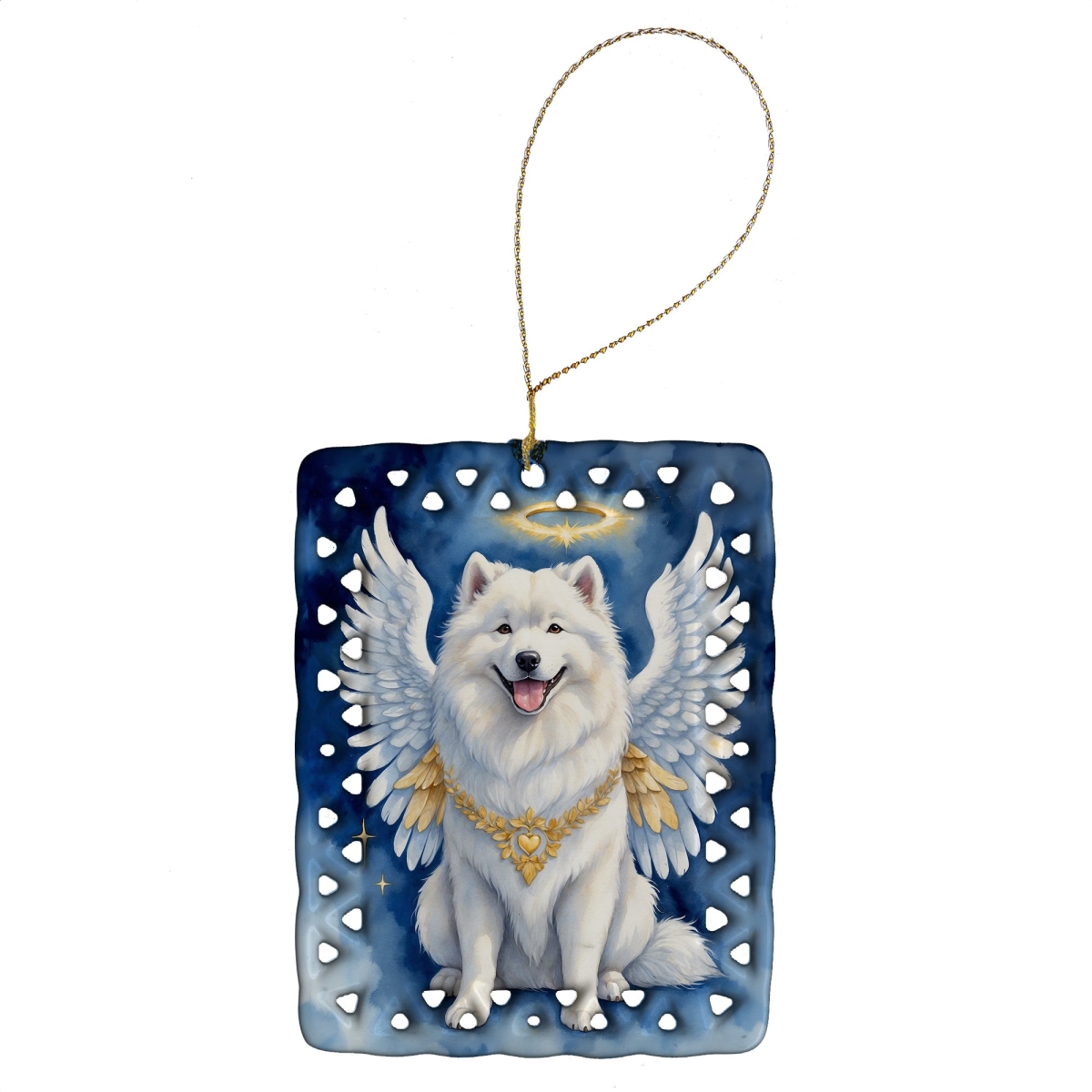 DAC7070CO2 3.4 x 2.6 in. Samoyed My Angel Porcelain Ornament