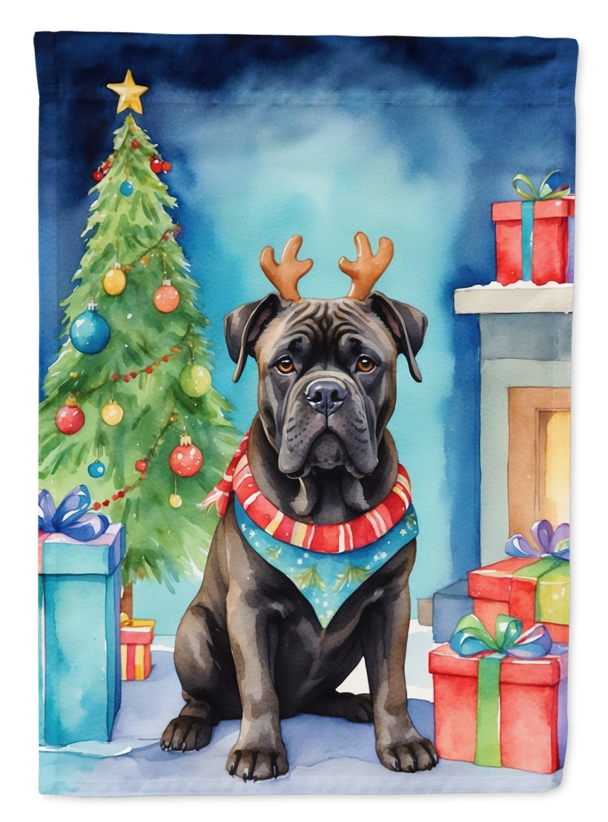 DAC7752CHF 40 x 28 in. Cane Corso Christmas Reindeer House Flag