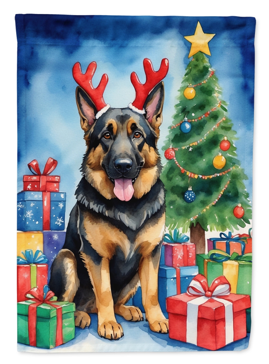DAC7786CHF 40 x 28 in. German Shepherd Christmas Reindeer House Flag