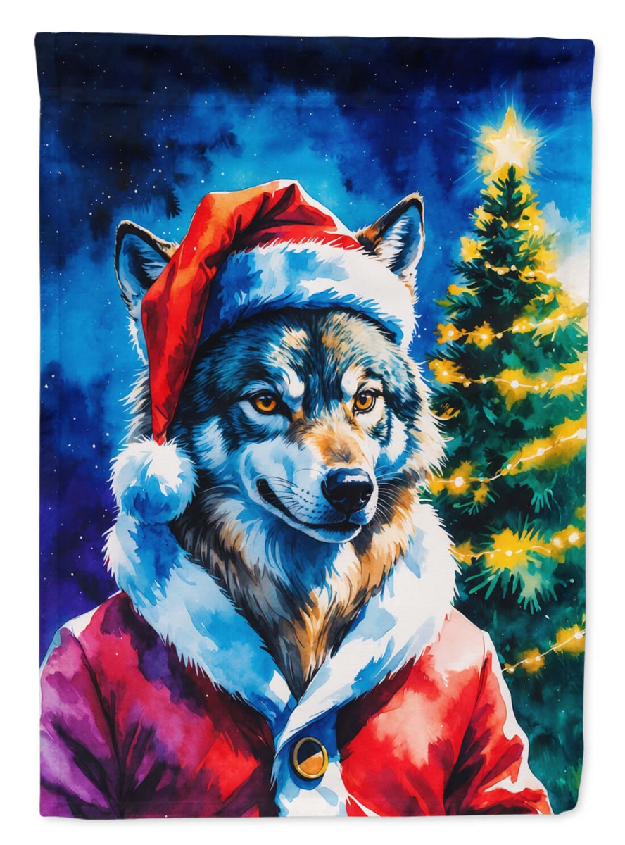 DAC8543CHF 40 x 28 in. Wolf Christmas House Flag