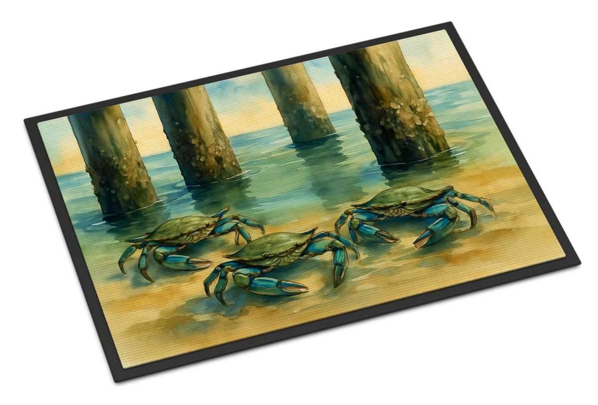 DAC8232JMAT 24 x 36 in. Crabs under the pier Doormat