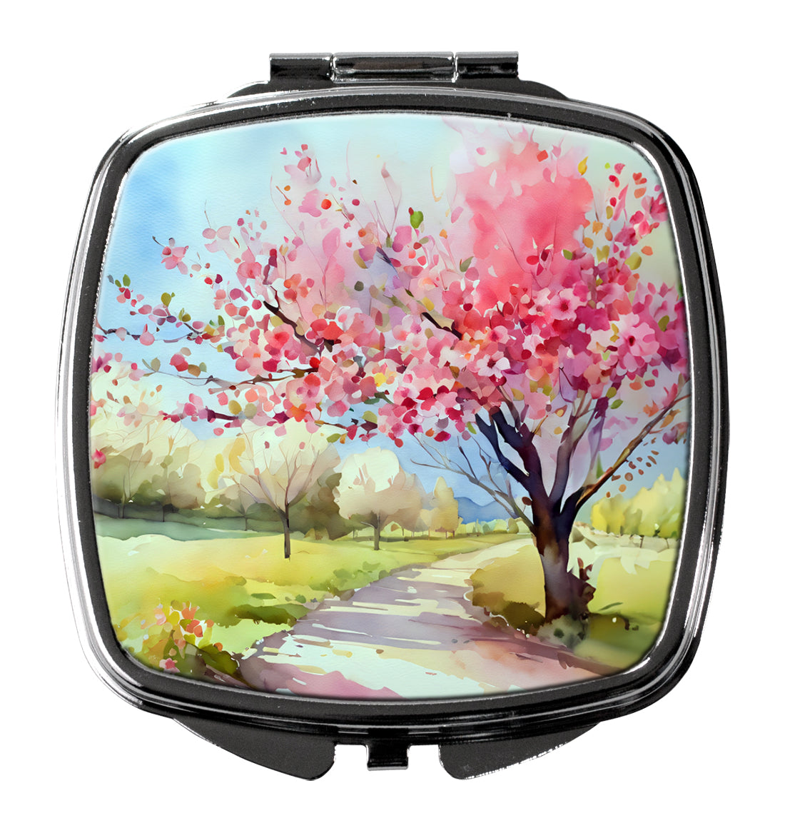 DAC1672SCM 3 x 2.75 in. Michigan Apple Blossoms in Watercolor Compact Mirror