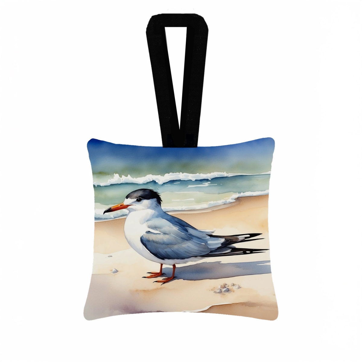 DAC7530PO3 3.5 x 3.5 in. Tern Resting Hanging Square Fabric Ornament