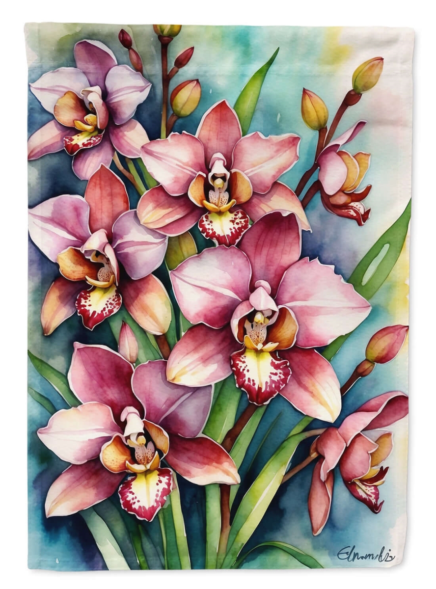 DAC8592CHF 40 x 28 in. Cymbidium Orchids House Flag