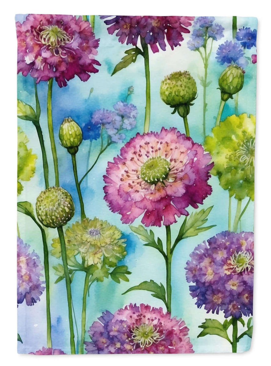 Scabiosa Flowers House Flag - Multicolor - 40 x 28 in. - Durable Polyester