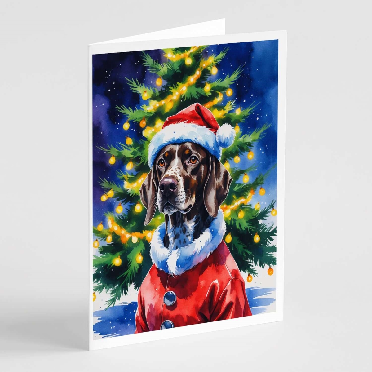 DAC8486GCA7P 5 x 7 in. German Shorthaired Pointer Christmas Greeting Cards - Pack of 8
