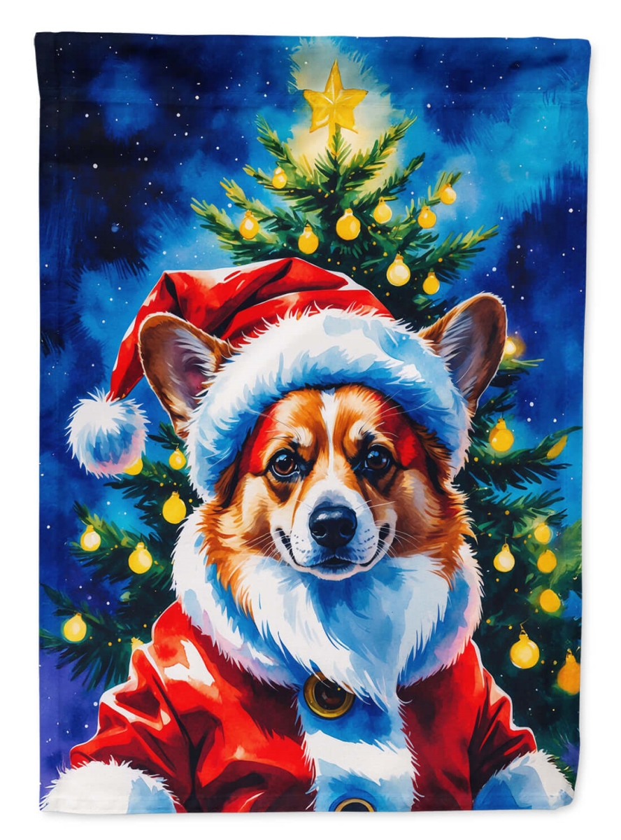 DAC8478CHF 40 x 28 in. Corgi Christmas House Flag