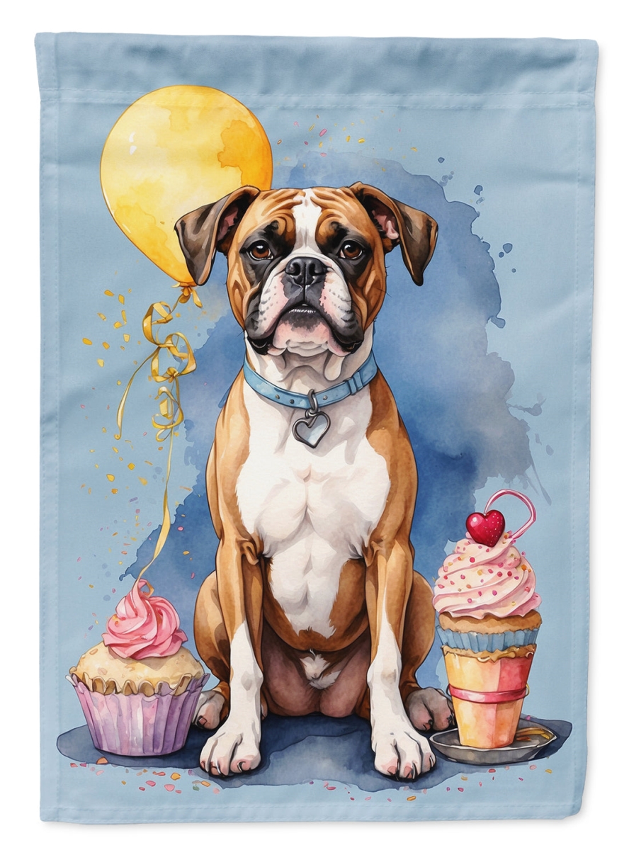 Boxer Happy Birthday House Flag - Multicolor - 40 x 28 in. - Dual-Sided Design
