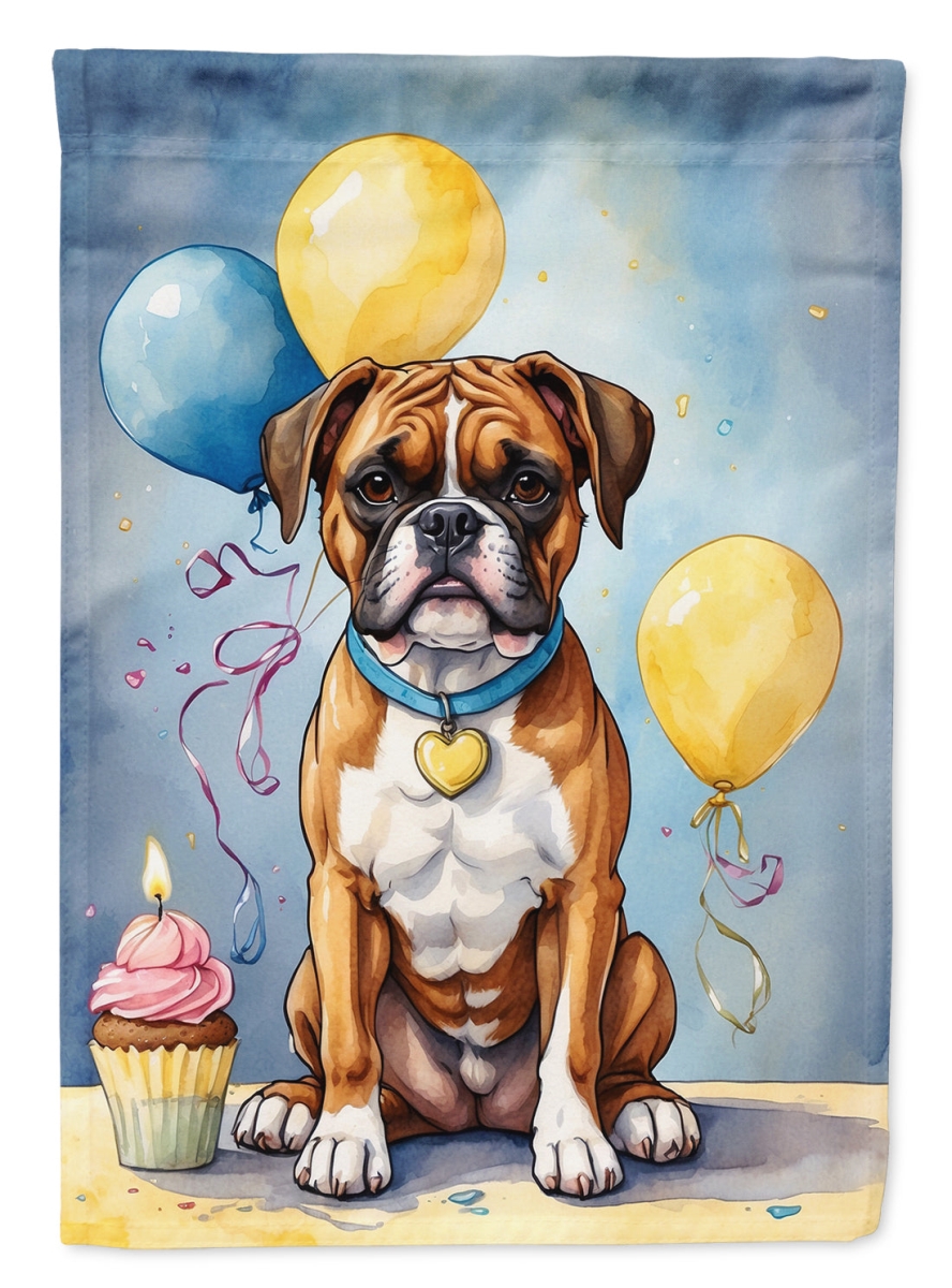 Boxer Birthday House Flag - Multi-Color - 40 x 28 in. - Heavy Duty