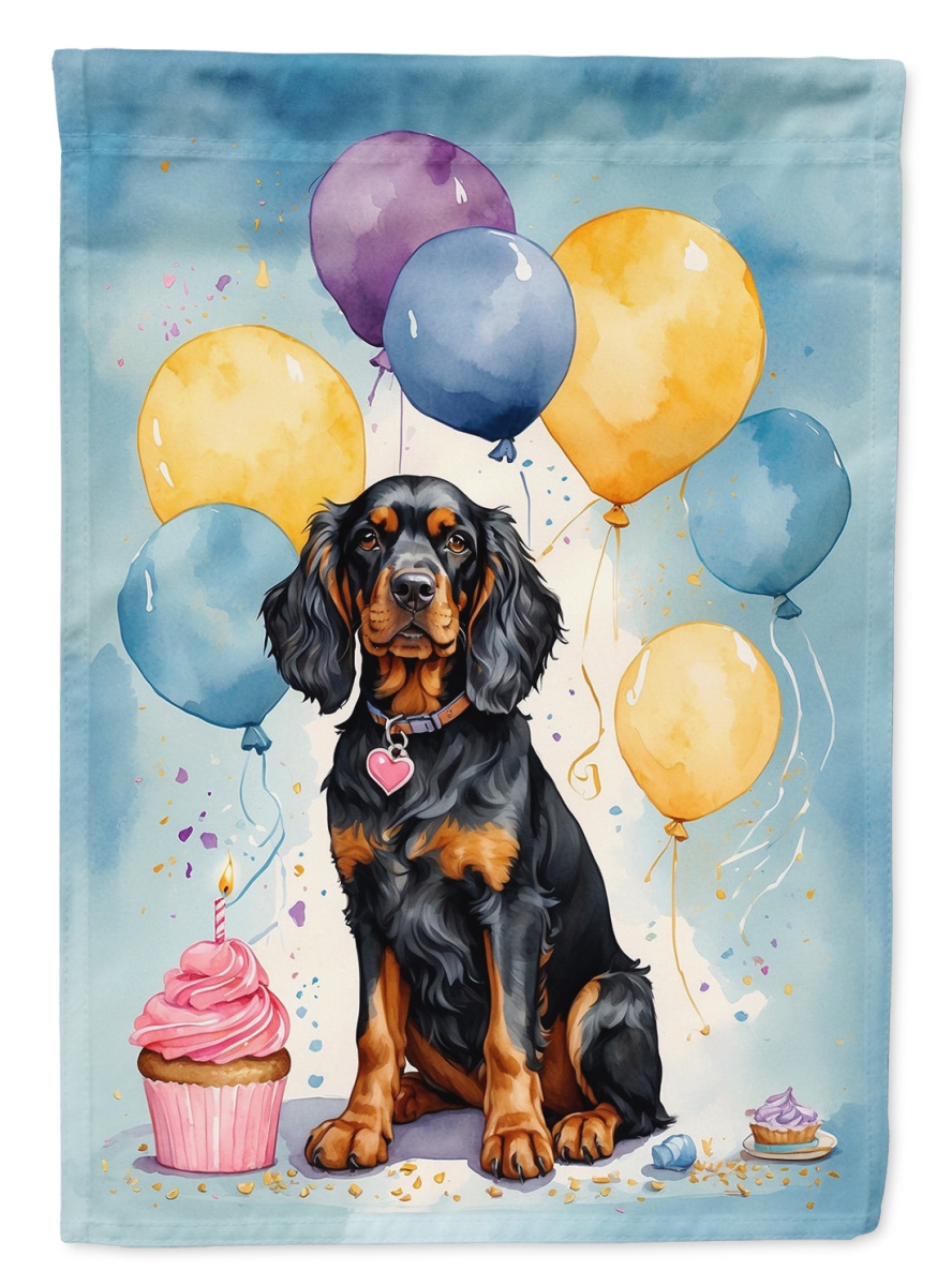 Gordon Setter Birthday House Flag - Multi-Color - 40 x 28 in. - Durable Polyester