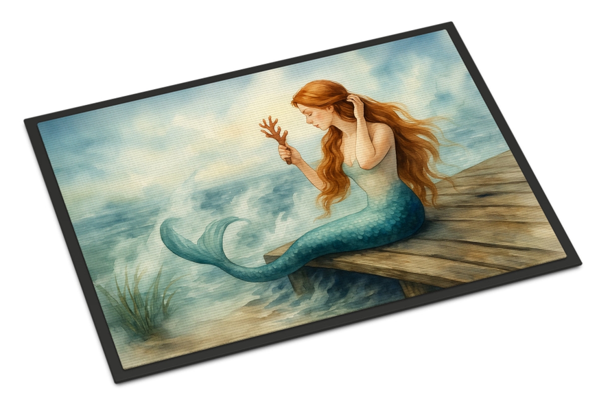 DAC8251JMAT 24 x 36 in. Mermaid on the Dock Doormat
