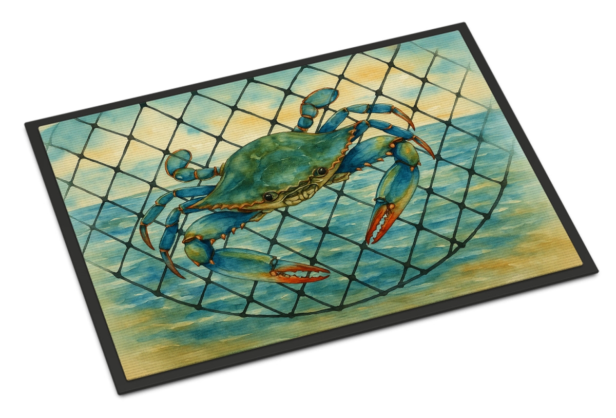DAC8229MAT 18 x 27 in. Crab in the net Doormat