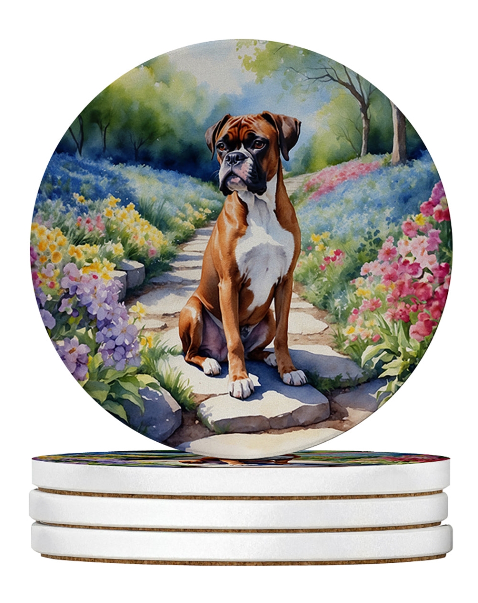 DAC6582RCS4 4 x 4 in. Boxer Spring Path Sandstone Coasters - Large - Pack of 4