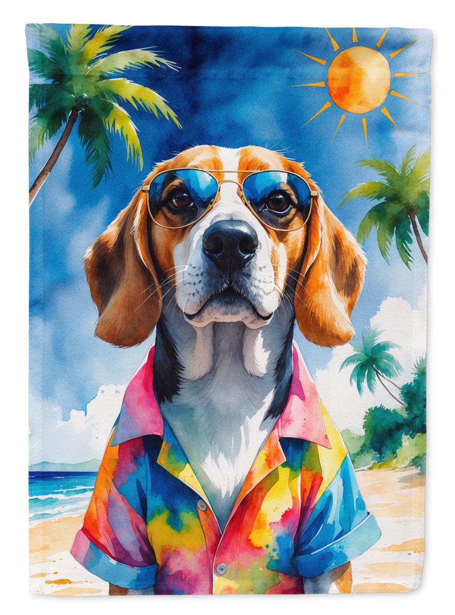 DAC8257GF 15.5 x 11.25 in. Beagle Summer Beach Time Garden Flag