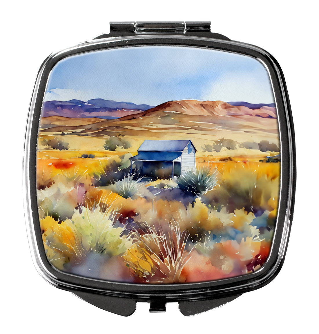 DAC1683SCM 3 x 2.75 in. Nevada Sagebrush in Watercolor Compact Mirror