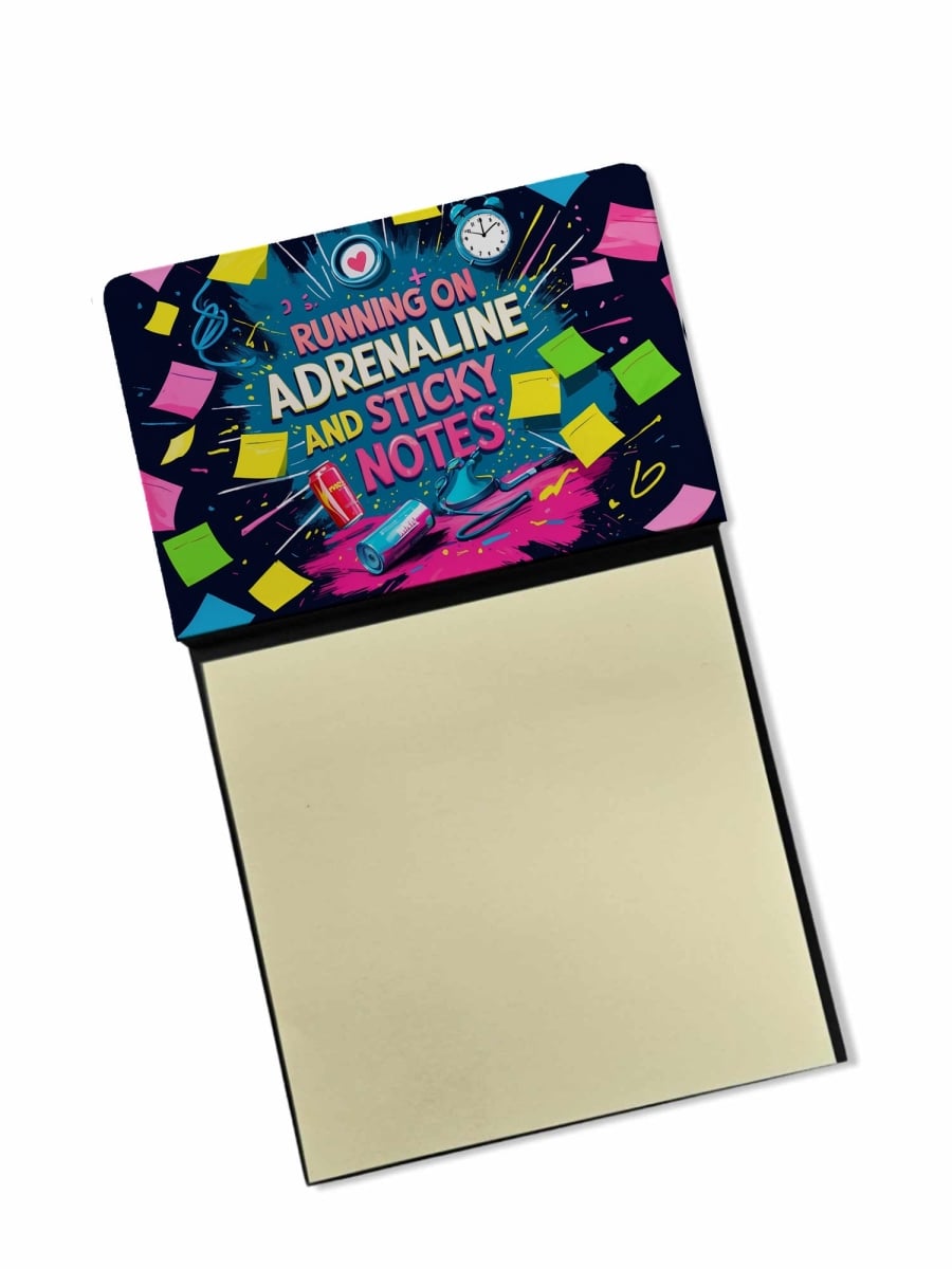 DAC8697NSN 5.25 x 3.25 in. Running on adrenaline Sticky Note Holder