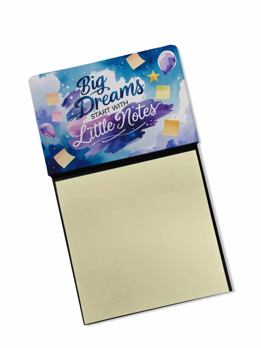 DAC8642SSN 5.25 x 3.25 in. Big Dreams Start with Little Notes Funny Sticky Note Holder