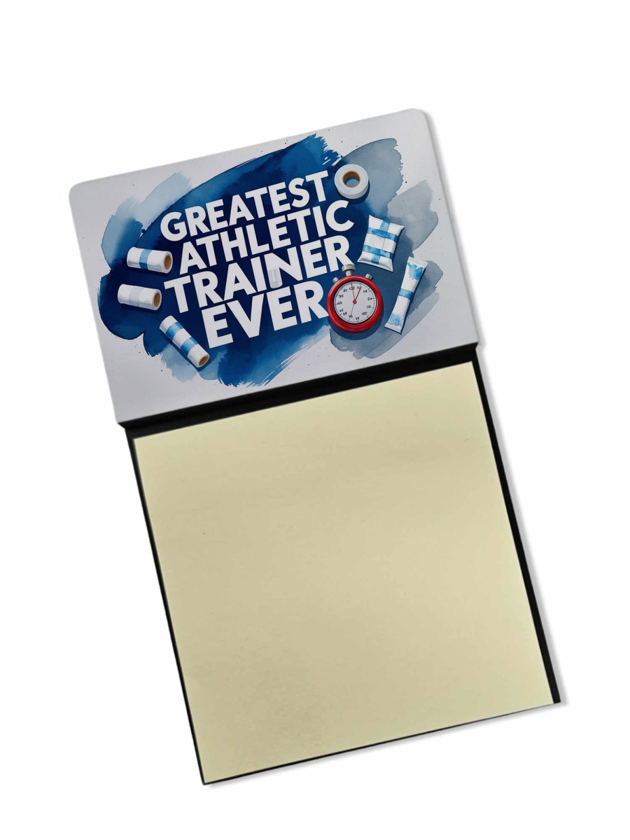 DAC8767TSN 5.25 x 3.25 in. Greatest Athletic Trainer Ever Funny Sticky Note Holder for Teachers Gift