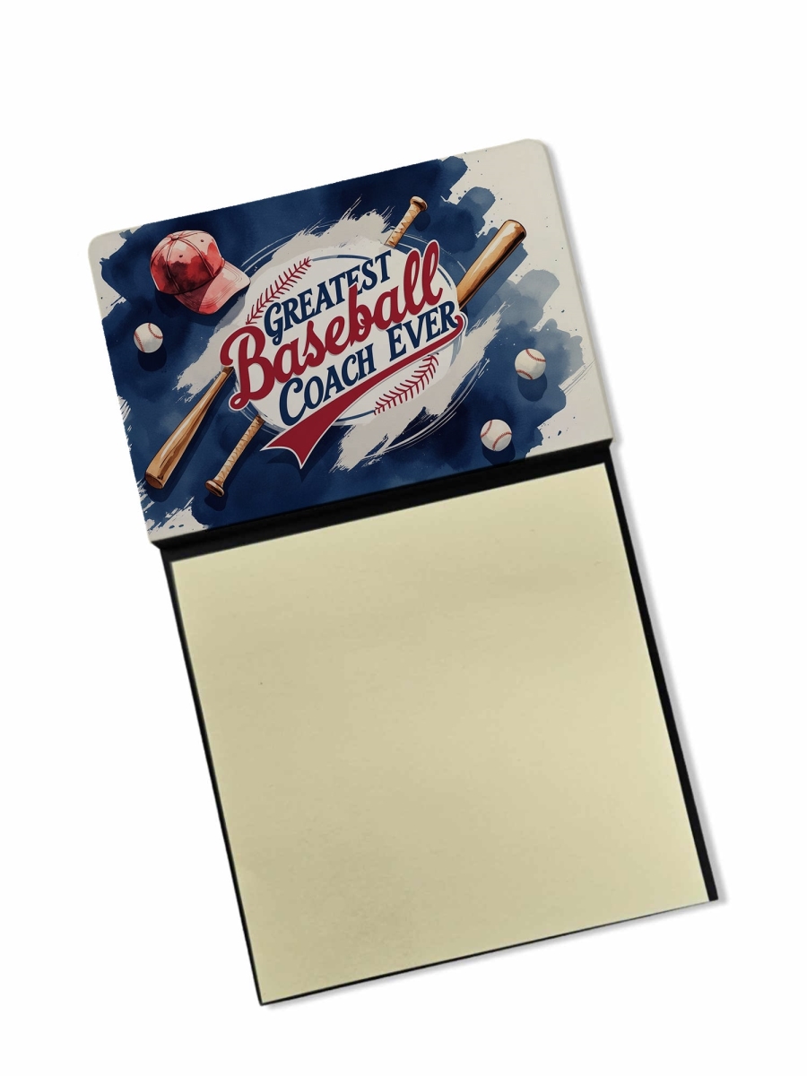 DAC8773TSN 5.25 x 3.25 in. Greatest Baseball Coach Ever Funny Sticky Note Holder for Teachers Gift