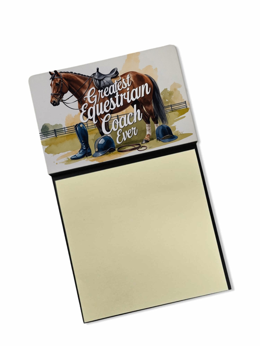 DAC8805TSN 5.25 x 3.25 in. Greatest Equestrian Coach Ever Funny Sticky Note Holder for Teachers Gift