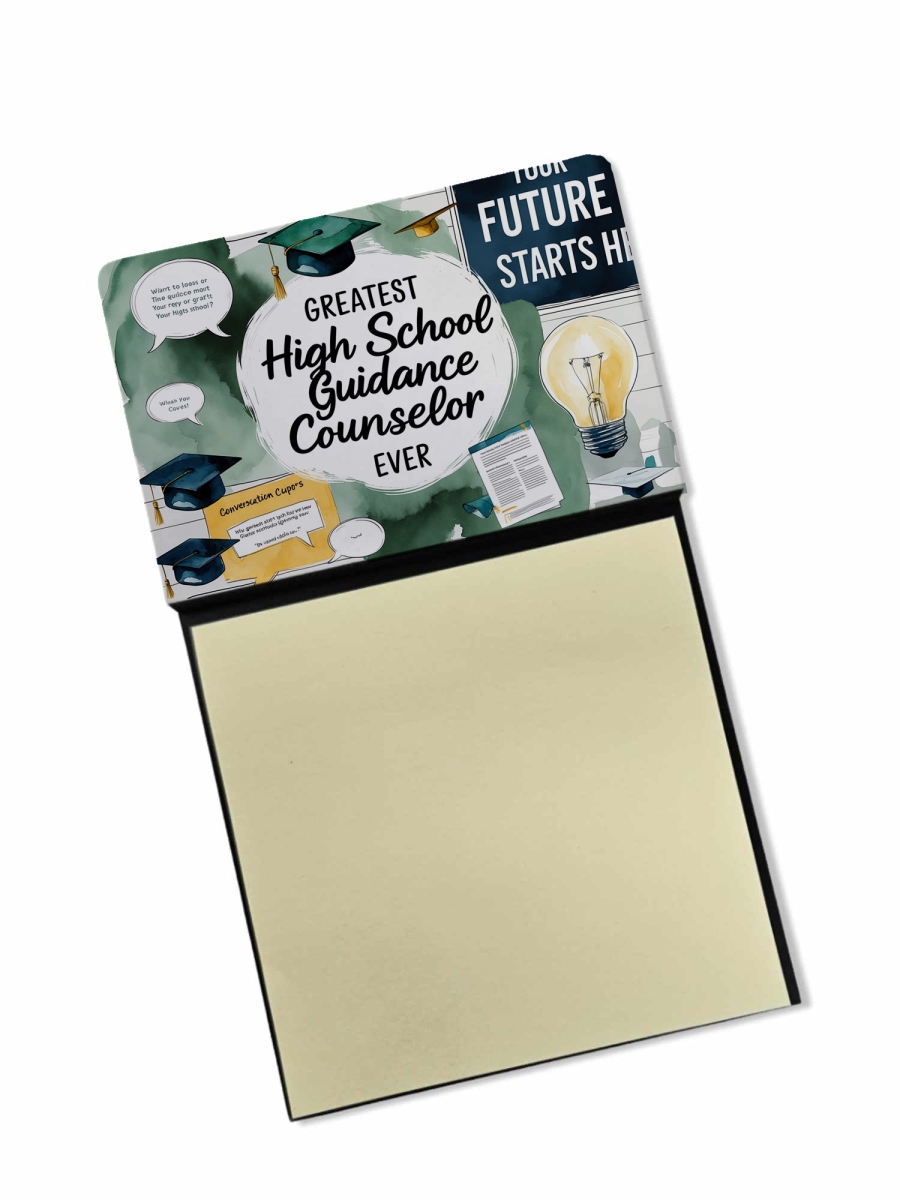 DAC8824TSN 5.25 x 3.25 in. Greatest High School Guidance Counselor Ever Funny Sticky Note Holder for Teachers Gift