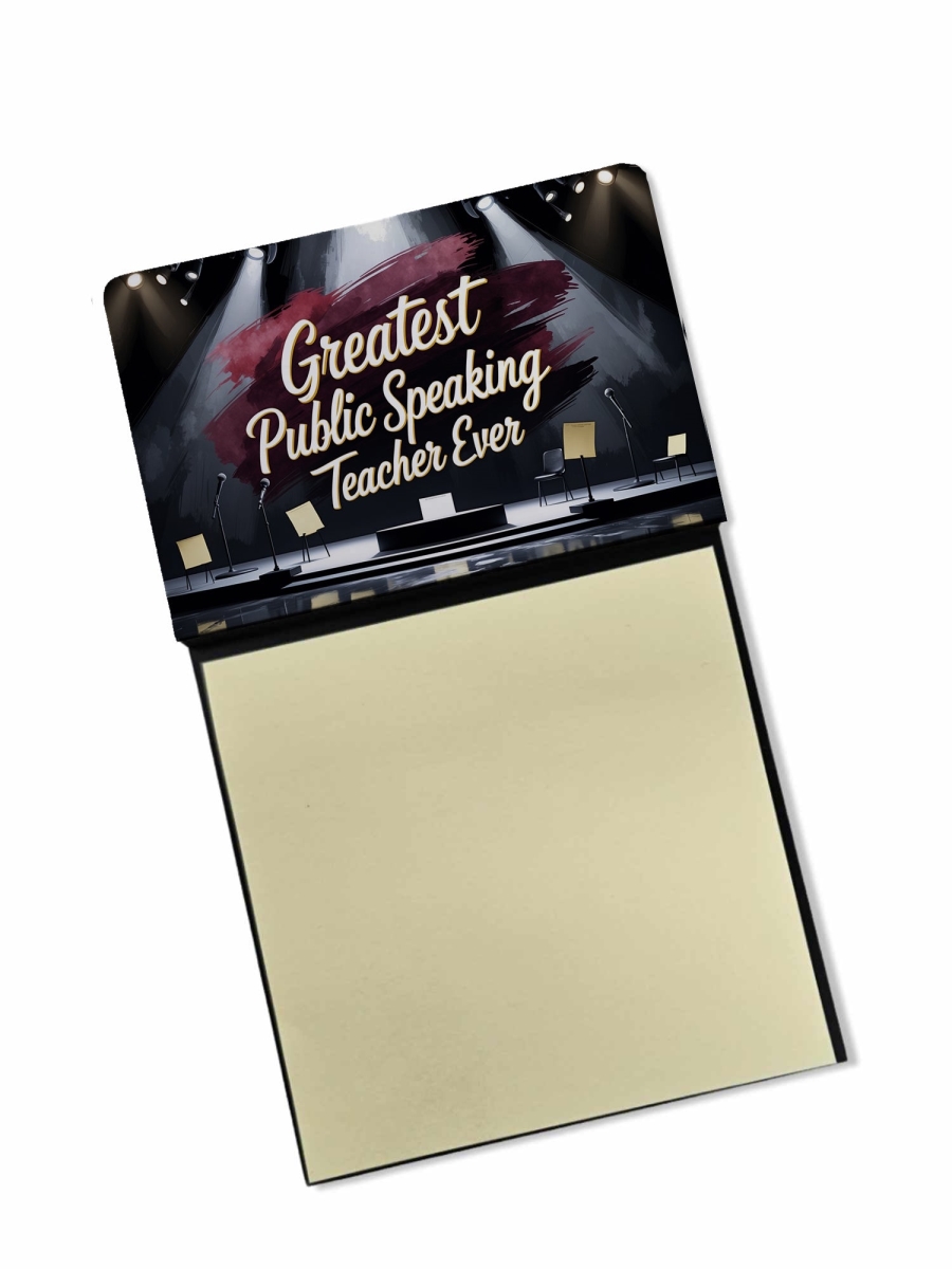 DAC8860TSN 5.25 x 3.25 in. Greatest Public Speaking Teacher Ever Funny Sticky Note Holder for Teachers Gift