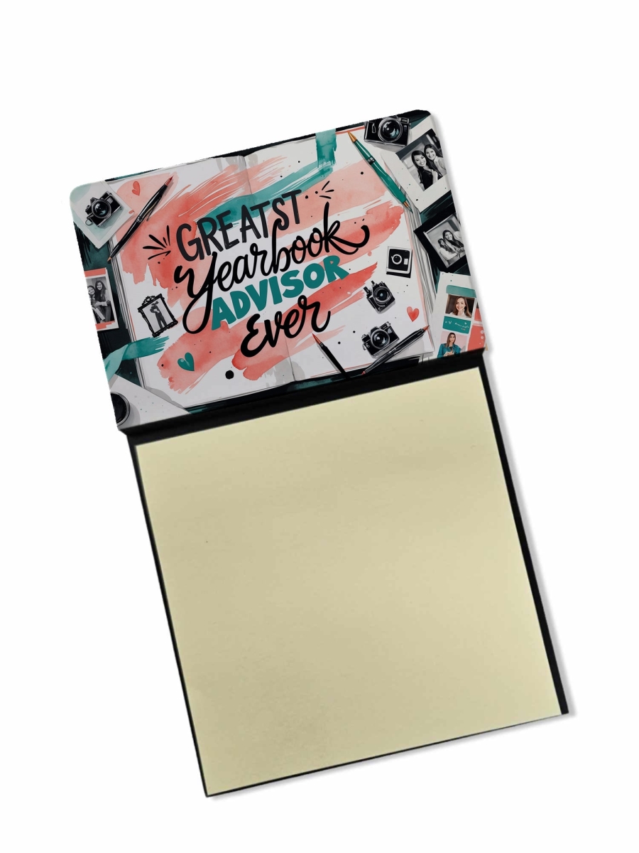 DAC8896TSN 5.25 x 3.25 in. Greatest Yearbook Advisor Ever Funny Sticky Note Holder for Teachers Gift