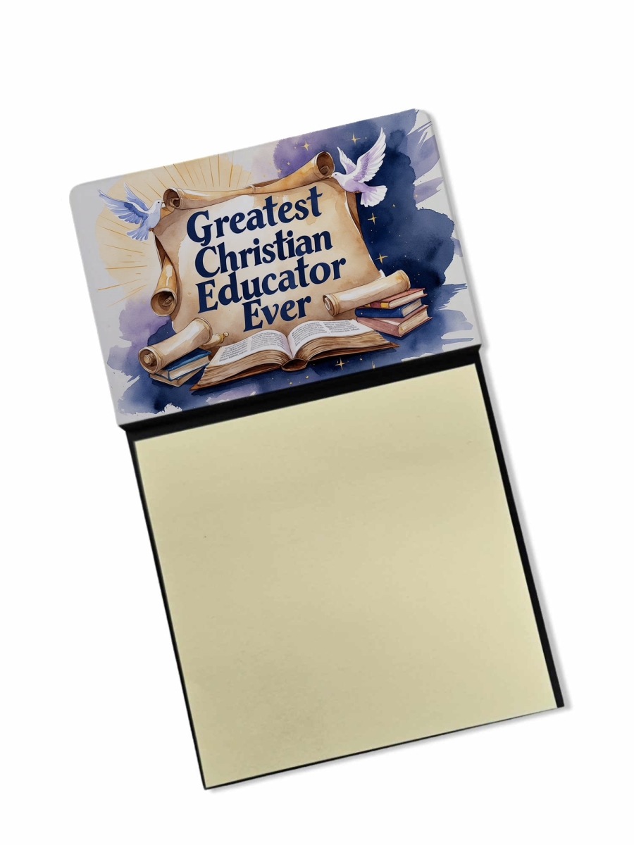 DAC8785TSN 5.25 x 3.25 in. Greatest Christian Educator Ever Funny Sticky Note Holder for Teachers Gift
