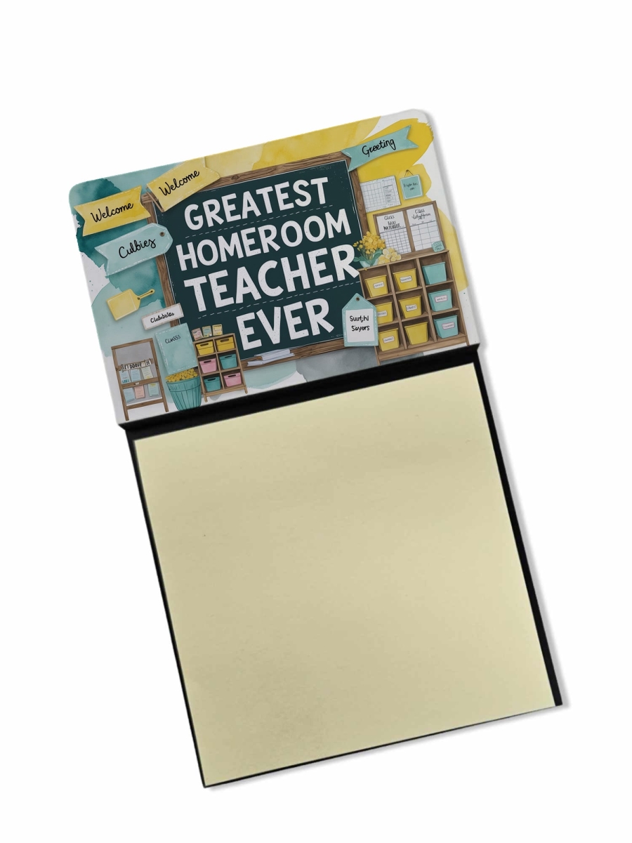 DAC8829TSN 5.25 x 3.25 in. Greatest Homeroom Teacher Ever Funny Sticky Note Holder for Teachers Gift