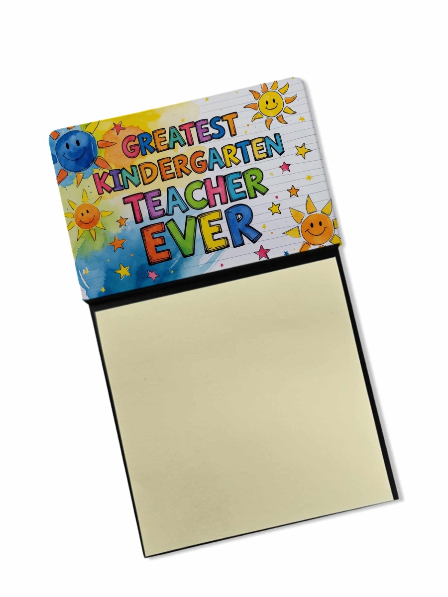 DAC8839TSN 5.25 x 3.25 in. Greatest Kindergarten Teacher Ever Funny Sticky Note Holder for Teachers Gift