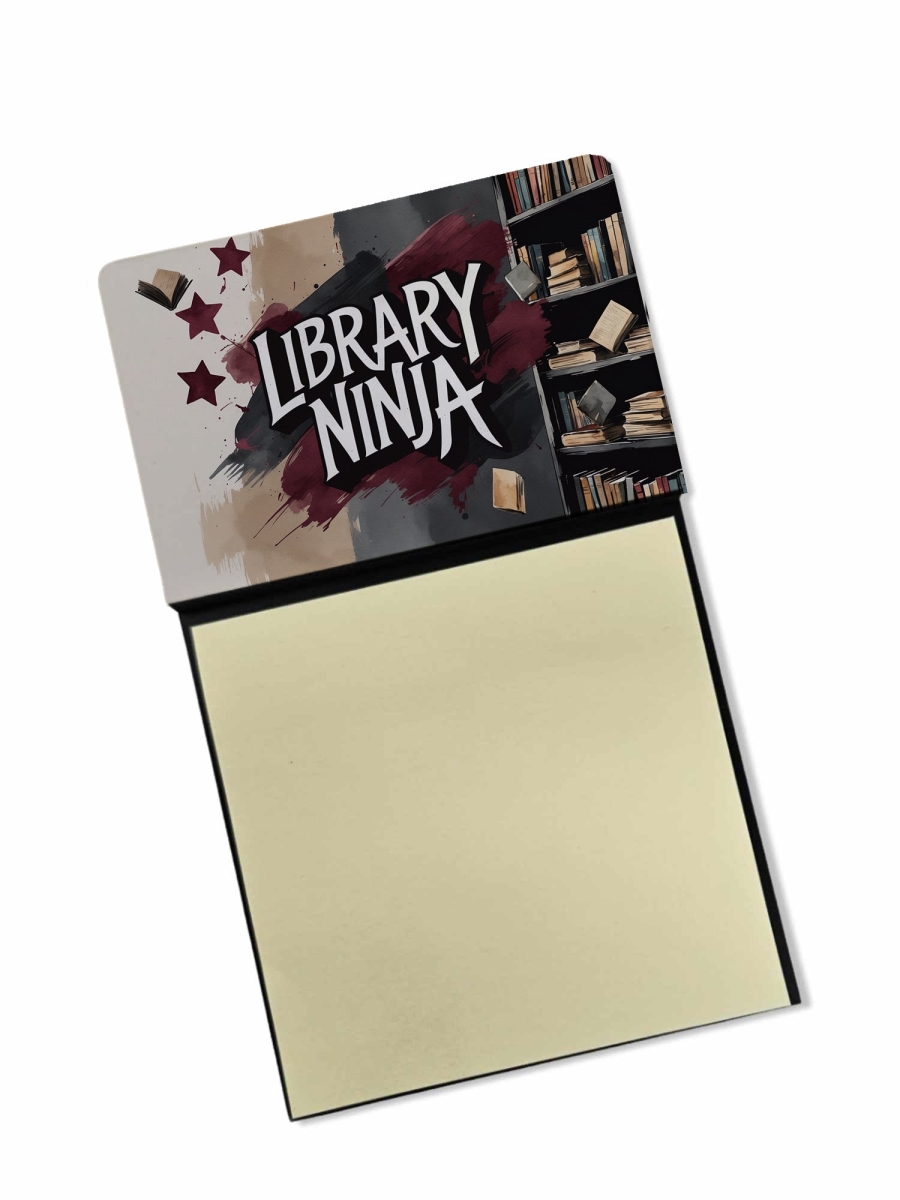 DAC8927TSN 5.25 x 3.25 in. Library Ninja Funny Sticky Note Holder for Teachers Gift