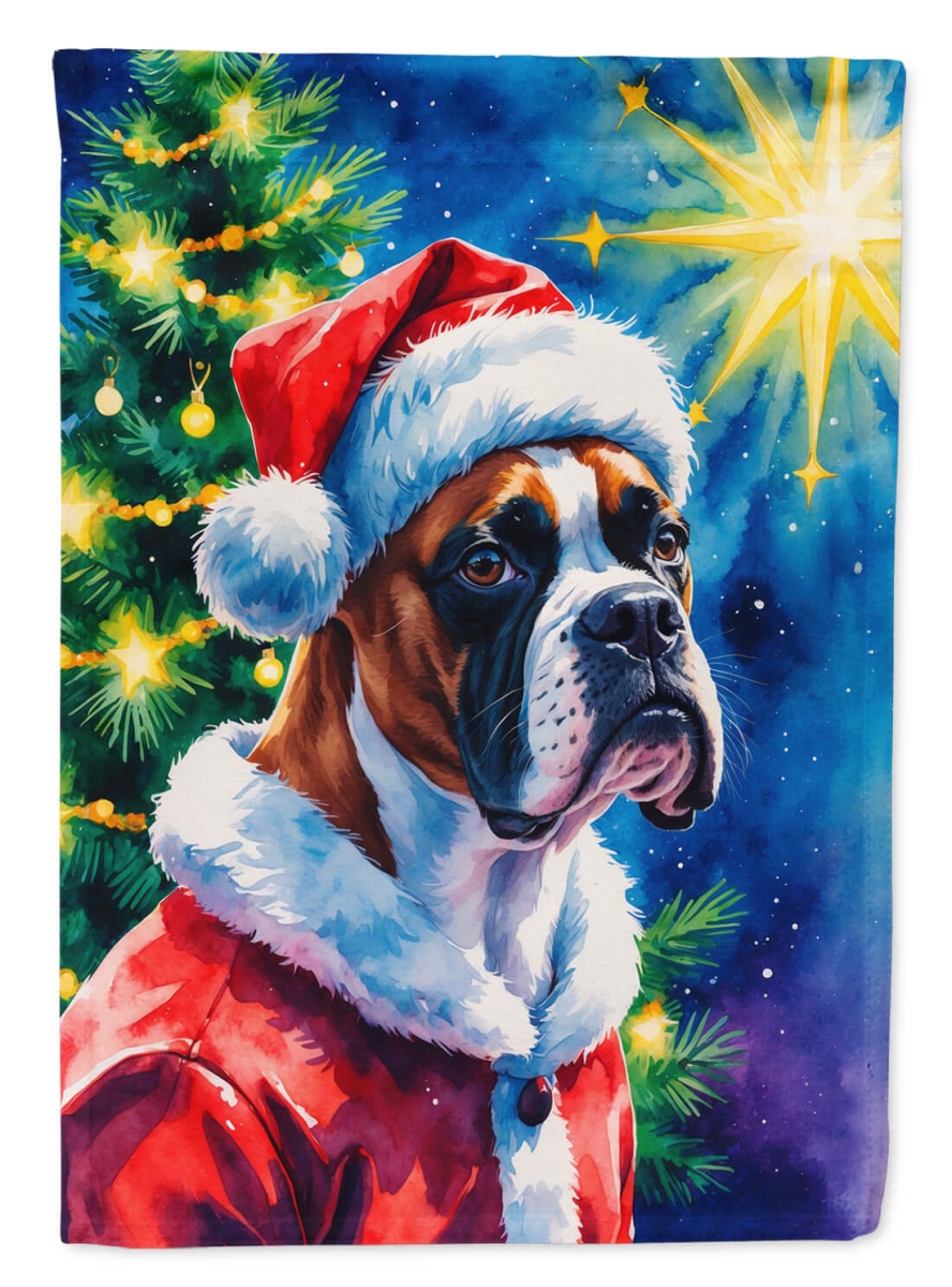 DAC8470CHF 40 x 28 in. Boxer Christmas House Flag