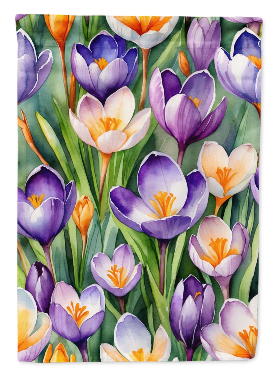 DAC8591CHF 40 x 28 in. Crocus Flowers House Flag