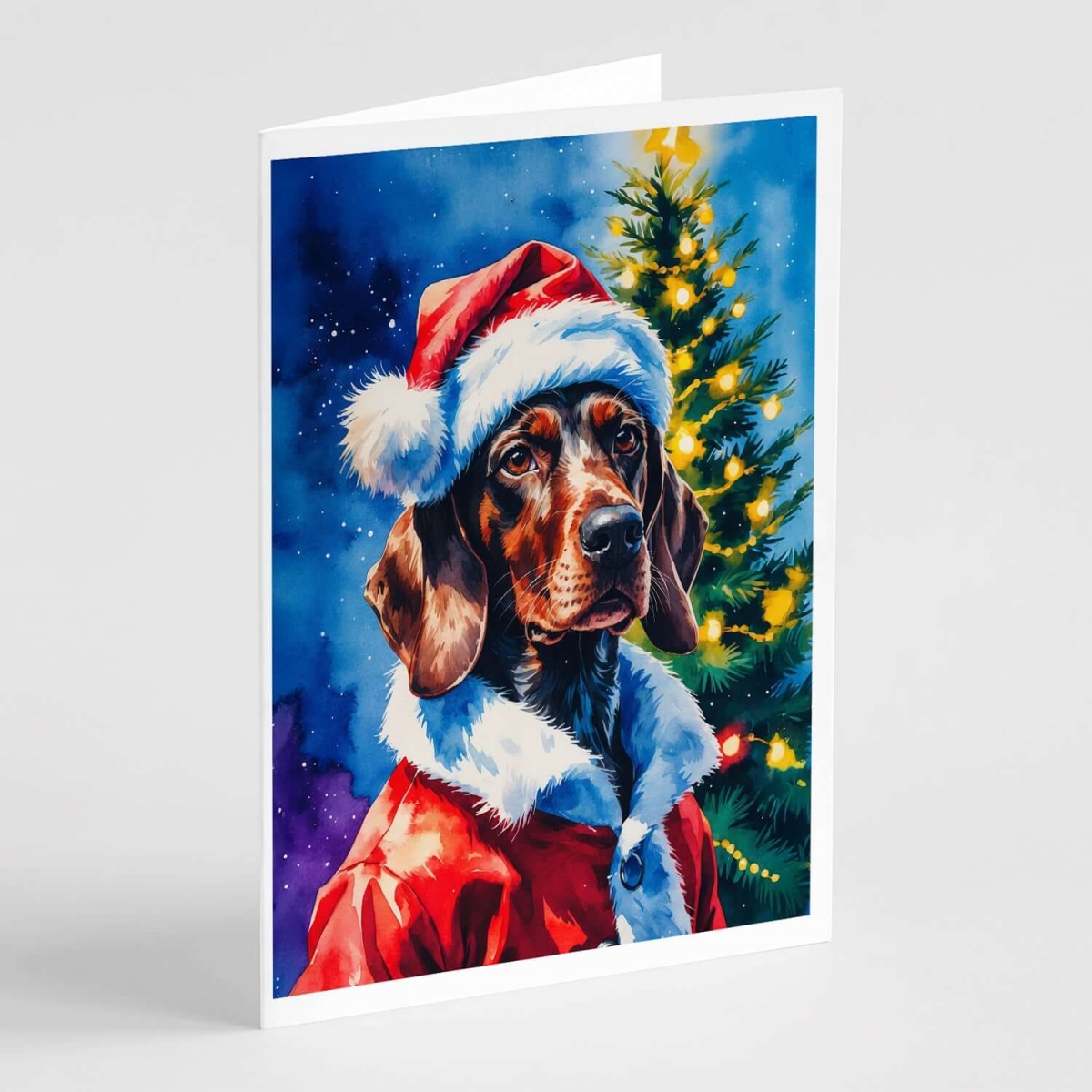 DAC8487GCA7P 5 x 7 in. German Wirehaired Pointer Christmas Greeting Cards - Pack of 8