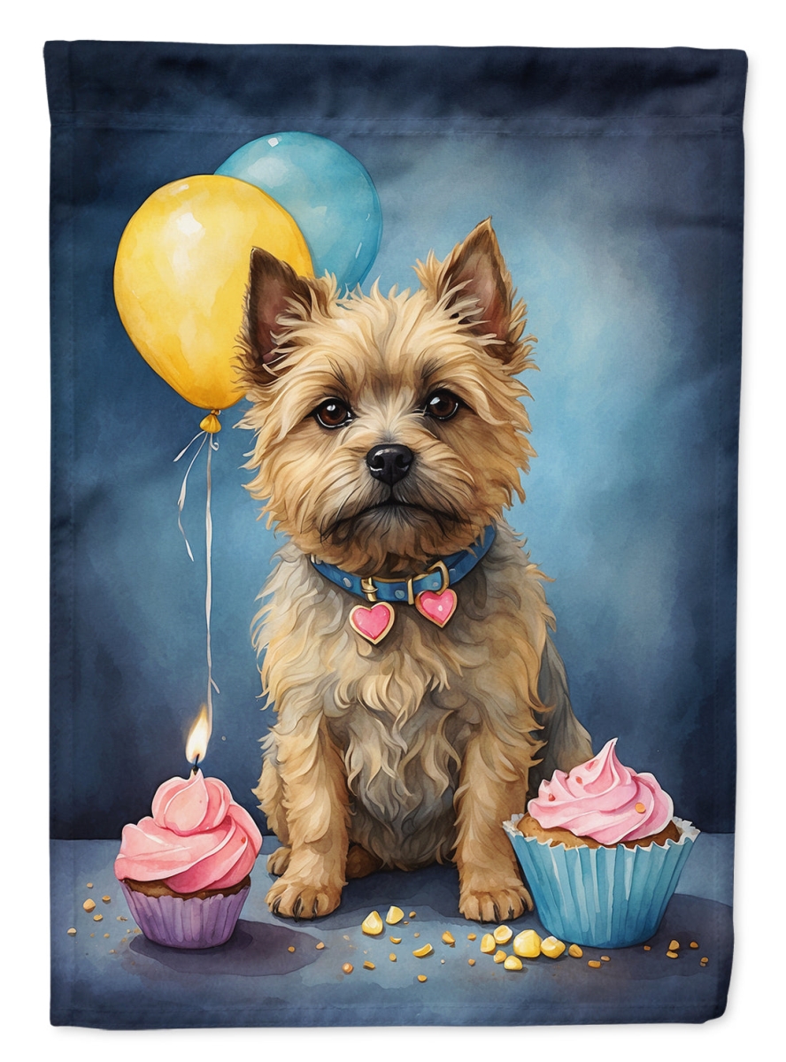 Cairn Terrier Birthday Garden Flag - Multi-Color - 15.5 x 11.25 in. - Durable Polyester