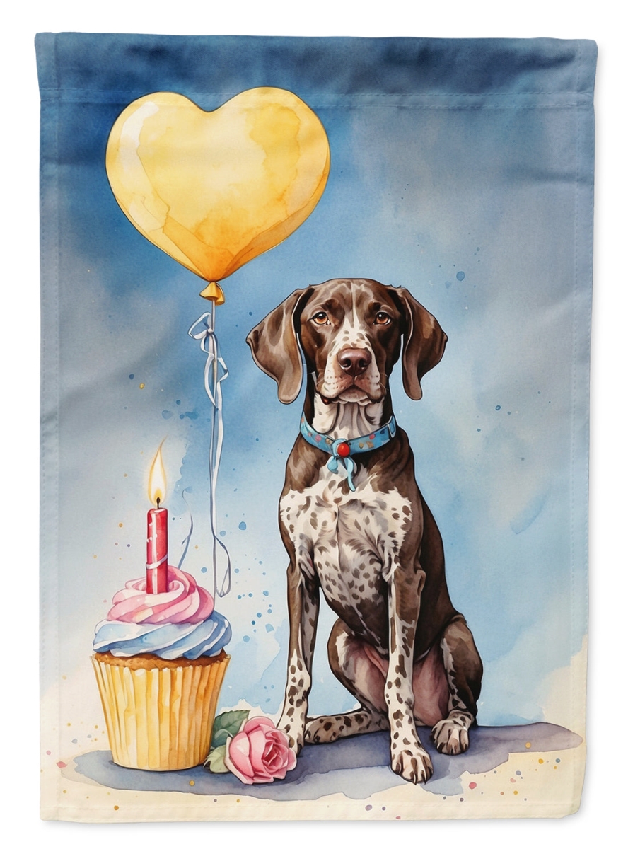 DAC7952CHF 40 x 28 in. German Shorthaired Pointer Happy Birthday House Flag